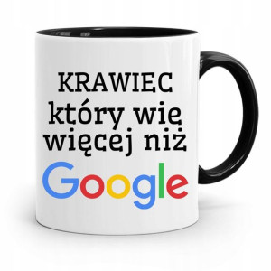 Kubek Czarny Krawca Który Wie Więcej Niż Google