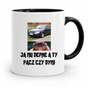 Kubek Czarny Nosacz Janusz Ja Mu Depne Prezent