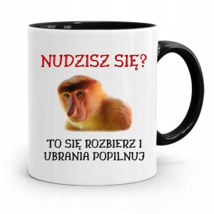 Kubek Czarny Nosacz Janusz Nudzisz Sie Prezent