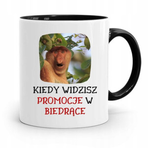 Kubek Czarny Nosacz Janusz Promocje W Biedrące
