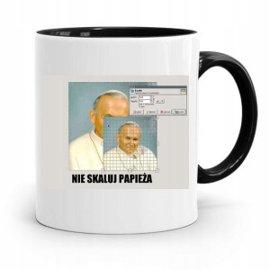 Kubek Czarny Papież Papaj Jan Paweł Ii Prezent