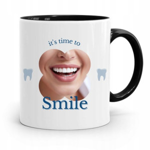 Kubek Czarny Prezent Dentysty Its Time To Smile