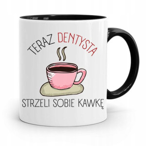 Kubek Czarny Prezent Dentysty Strzeli Sobie Kawkę
