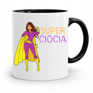 Kubek Czarny Prezent Dla Cioci Super Ciocia