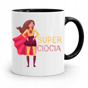 Kubek Czarny Prezent Dla Cioci Super Ciocia