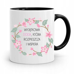 Kubek Czarny Prezent Dla Cioci Wyjątkowa Ciocia