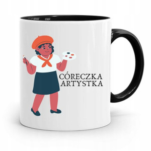 Kubek Czarny Prezent Dla Córki Córeczka Artystka