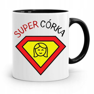Kubek Czarny Prezent Dla Córki Super Córka