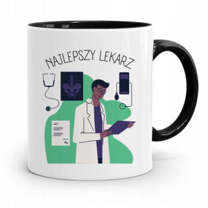 Kubek Czarny Prezent Dla Doktora Najlepszy Lekarz