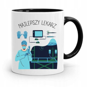 Kubek Czarny Prezent Dla Doktora Najlepszy Lekarz
