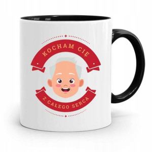 Kubek Czarny Prezent Dla Dziadka Kocham Cię!