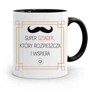 Kubek Czarny Prezent Dla Dziadka Super Dziadek
