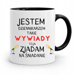 Kubek Czarny Prezent Dla Dziennikarza Reportera