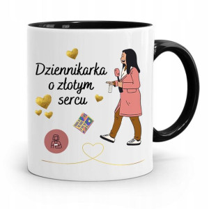 Kubek Czarny Prezent Dla Dziennikarza Reportera