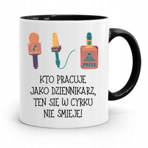 Kubek Czarny Prezent Dla Dziennikarza Reportera