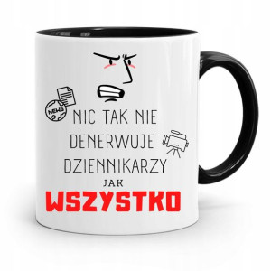 Kubek Czarny Prezent Dla Dziennikarza Reportera
