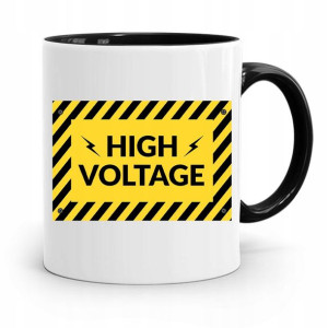 Kubek Czarny Prezent Dla Elektryka High Voltage