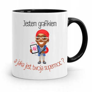 Kubek Czarny Prezent Dla Grafika Jestem Grafikiem