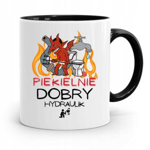 Kubek Czarny Prezent Dla Hydraulika Piekielnie