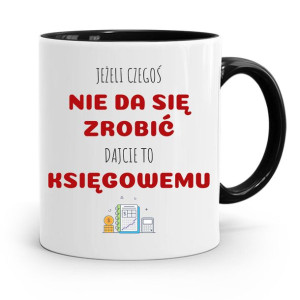 Kubek Czarny Prezent Dla Księgowej Księgowego