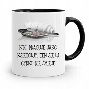 Kubek Czarny Prezent Dla Księgowej Księgowego