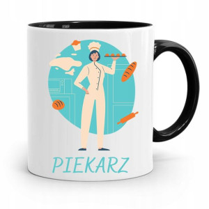 Kubek Czarny Prezent Dla Kucharza Kucharki Piekarz