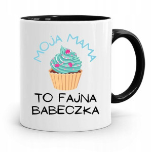 Kubek Czarny Prezent Dla Mamy Fajnej Babeczki