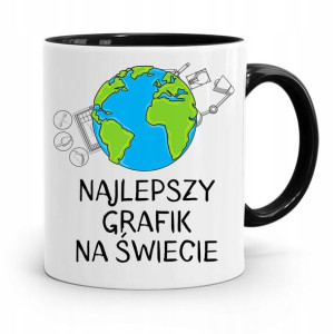 Kubek Czarny Prezent Dla Najlepszego Grafika