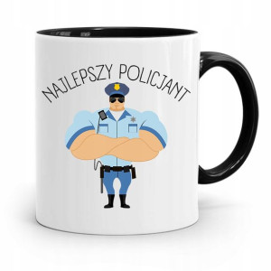Kubek Czarny Prezent Dla Najlepszego Policjanta