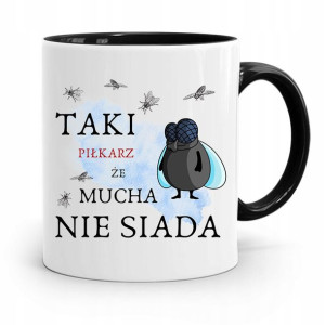 Kubek Czarny Prezent Dla Piłkarza Mucha Nie Siada