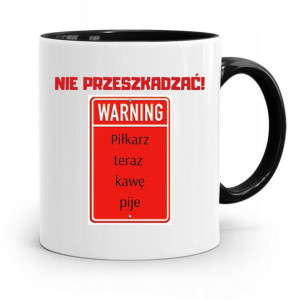Kubek Czarny Prezent Dla Piłkarza Nie Przeszkadzać