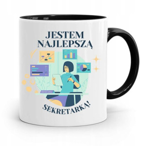 Kubek Czarny Prezent Dla Sekretarki Najlepsza