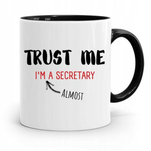 Kubek Czarny Prezent Dla Sekretarki Trust Me