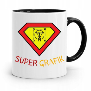 Kubek Czarny Prezent Dla Super Grafika