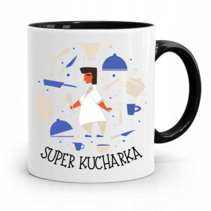 Kubek Czarny Prezent Dla Super Kucharki Cook