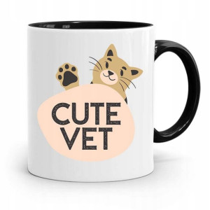 Kubek Czarny Prezent Dla Weterynarza Cute Vet