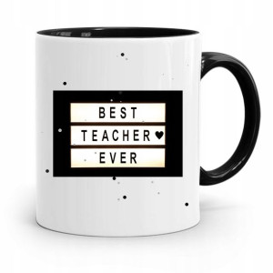 Kubek Czarny Prezent Dzień Nauczyciela Best Ever