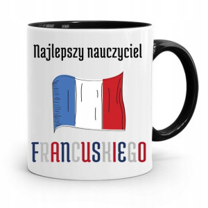 Kubek Czarny Prezent Dzień Nauczyciela Francuski