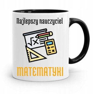 Kubek Czarny Prezent Dzień Nauczyciela Matematyki