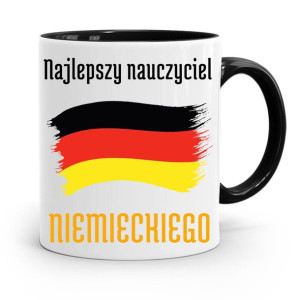 Kubek Czarny Prezent Dzień Nauczyciela Niemiecki