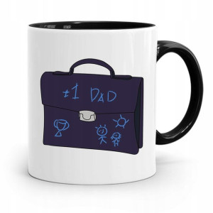 Kubek Czarny Prezent Na Dzień Ojca Dla Taty #1 Dad