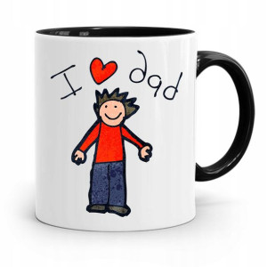 Kubek Czarny Prezent Na Dzień Ojca I Love Dad