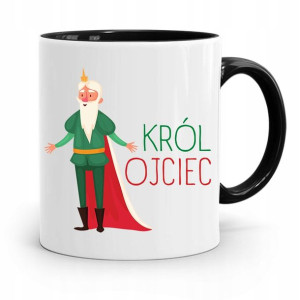 Kubek Czarny Prezent Na Dzień Ojca Król Ojciec