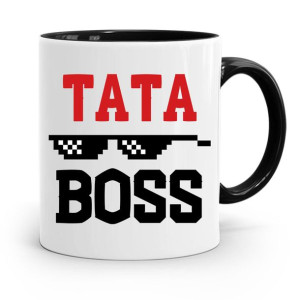 Kubek Czarny Prezent Na Dzień Ojca Tata Boss