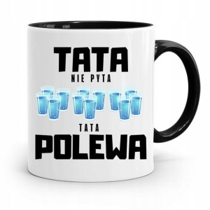 Kubek Czarny Prezent Na Dzień Ojca Tata Polewa