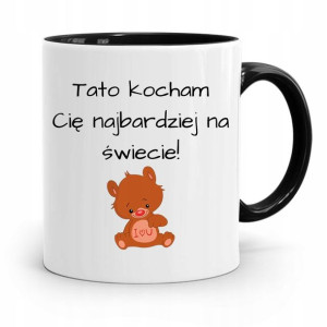 Kubek Czarny Prezent Na Dzień Ojca Tato Kocham Cię