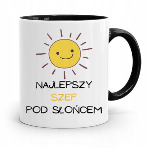 Kubek Czarny Prezent Najlepszy Szef Pod Słońcem