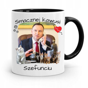 Kubek Czarny Prezydenta Andrzej Duda Pis Prezent