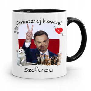 Kubek Czarny Prezydenta Andrzej Duda Pis Prezent