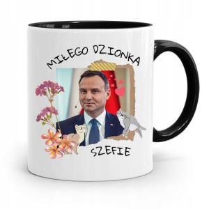 Kubek Czarny Prezydenta Andrzej Duda Pis Prezent